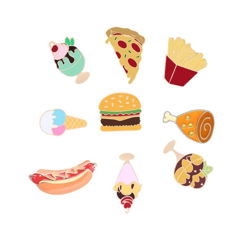Creative Fast Food Cartoon Brooches Women Lovely Ice-cream Enamel Metal Pins Button Bag Badge Clothes Hijab Pins Children Broche
Creative Fast Food Cartoon Brooches Women Lovely Ice-cream Enamel Metal Pins Button Bag Badge Clothes Hijab Pins Children Broche
