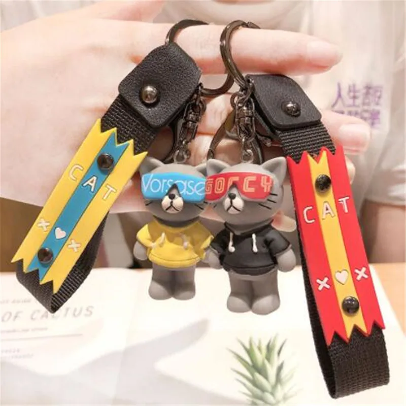WKOUD 1 Pc Personality Creative Korea Cool Cat Keychain Bag Pendant Keyring for Girls Figure Toy
WKOUD 1 Pc Personality Creative Korea Cool Cat Keychain Bag Pendant Keyring for Girls Figure Toy