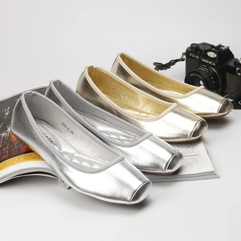 women gold/silver square toe ballet flats western style shallow mouth flats women moccasins autumn fashion casual single shoes
women gold/silver square toe ballet flats western style shallow mouth flats women moccasins autumn fashion casual single shoes