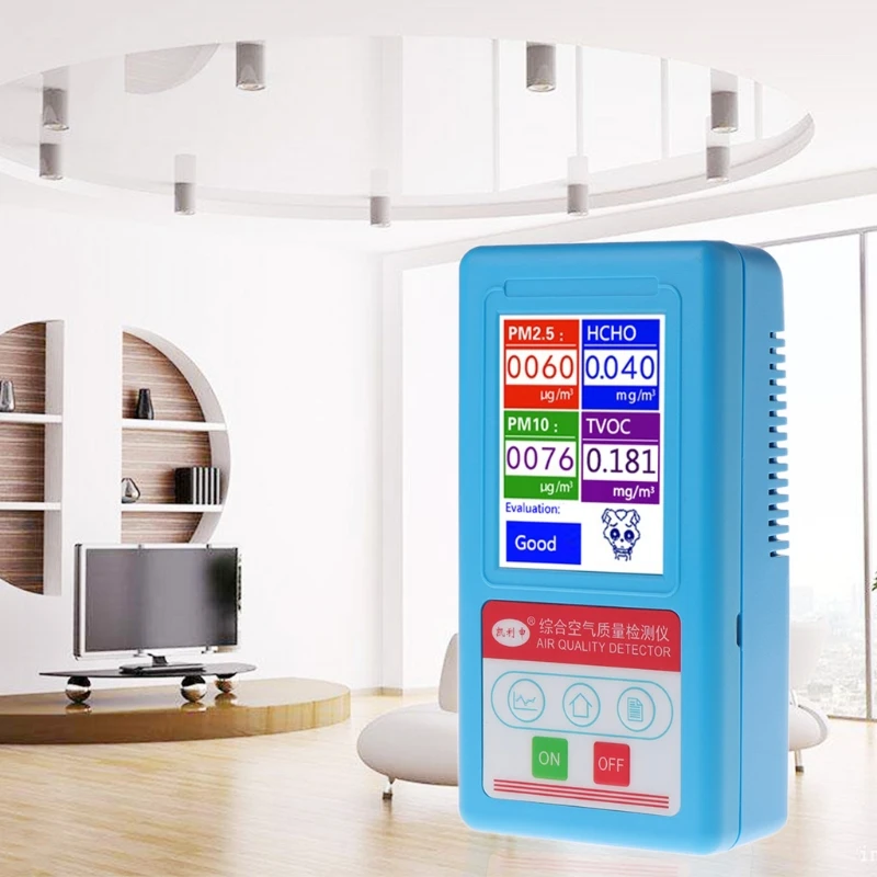 Air Quality Monitor Formaldehyde Detector PM2.5 /1.0/10 Gas Analyzer HCHO Tester
Air Quality Monitor Formaldehyde Detector PM2.5 /1.0/10 Gas Analyzer HCHO Tester