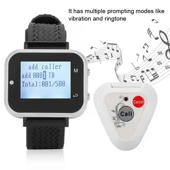 Pager Mobile Wireless Wristwatch Receiver+10*Pager Transmitter(Model CTW06+CTT32) Smart Remote
Pager Mobile Wireless Wristwatch Receiver+10*Pager Transmitter(Model CTW06+CTT32) Smart Remote