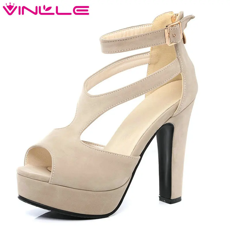 VINLLE 2018 Western Thick High Heel Woman Pumps Sexy Peep Toe Gladiator Summer Women Shoes Platform Ladies Shoes Size 34-43
VINLLE 2018 Western Thick High Heel Woman Pumps Sexy Peep Toe Gladiator Summer Women Shoes Platform Ladies Shoes Size 34-43