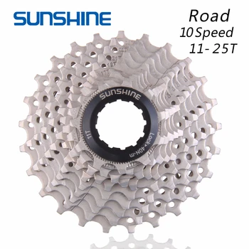 SUNSHINE Road Bike Freewheel 10S 11-25T Bicycle Flywheel Steel 10 Speed Cassette Sprocket Compatible for Parts SHIMANO 5700 k7
SUNSHINE Road Bike Freewheel 10S 11-25T Bicycle Flywheel Steel 10 Speed Cassette Sprocket Compatible for Parts SHIMANO 5700 k7