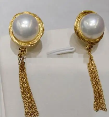 Hot sale Free Shipping>>>>12-13mm white baroque South Sea Pearl earrings 14 gold tassel
Hot sale Free Shipping>>>>12-13mm white baroque South Sea Pearl earrings 14 gold tassel