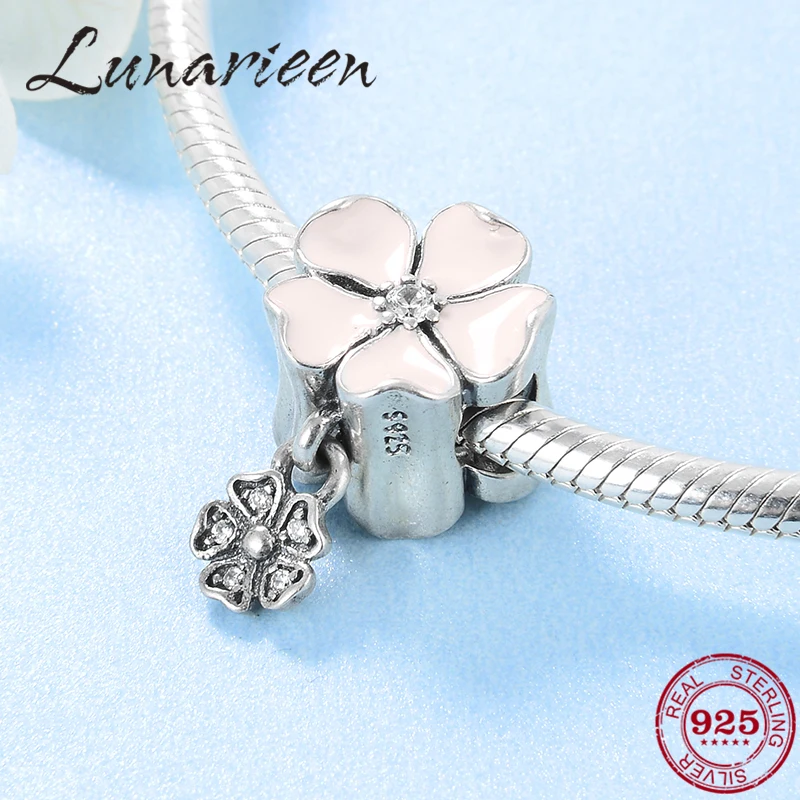925 Sterling Silver Pink Flower Shaped Transparent Zircon Pendant DIY Beads Fit Original Pandora Charm Bracelet Jewelry making
925 Sterling Silver Pink Flower Shaped Transparent Zircon Pendant DIY Beads Fit Original Pandora Charm Bracelet Jewelry making