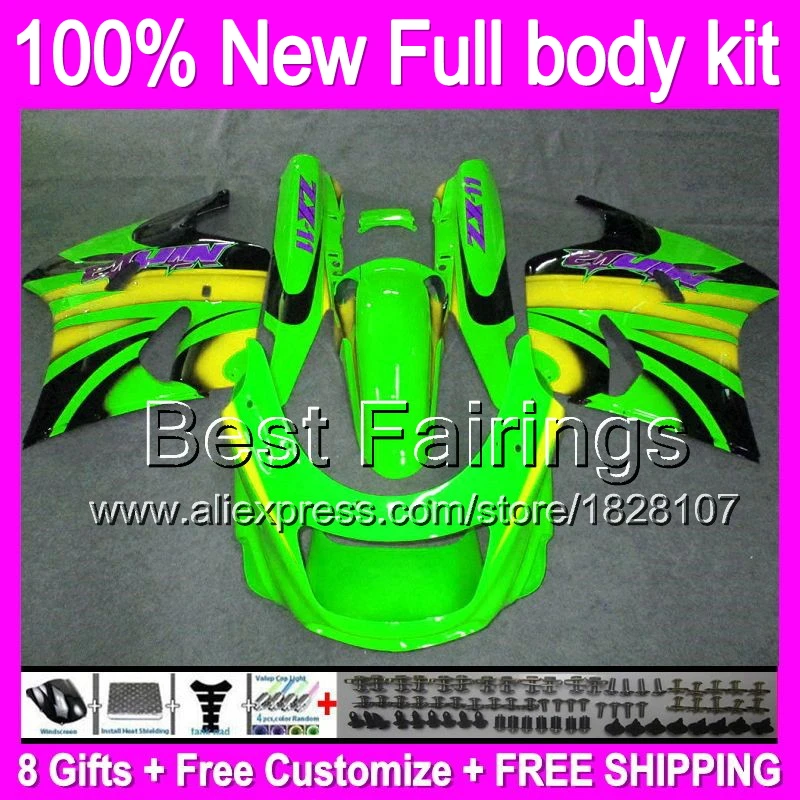 Green black Fairing For KAWASAKI NINJA ZX11 ZX11R 93-01 B279 Green yellow ZZR 1100 ZZR1100 94 95 96 97 98 99 00 01 +decals
Green black Fairing For KAWASAKI NINJA ZX11 ZX11R 93-01 B279 Green yellow ZZR 1100 ZZR1100 94 95 96 97 98 99 00 01 +decals