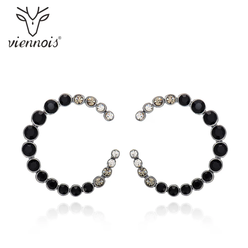 Viennois Black Silver Color Circle Stud Earrings For women Round Earrings Female Brand Fashion Earrings Jewelry
Viennois Black Silver Color Circle Stud Earrings For women Round Earrings Female Brand Fashion Earrings Jewelry