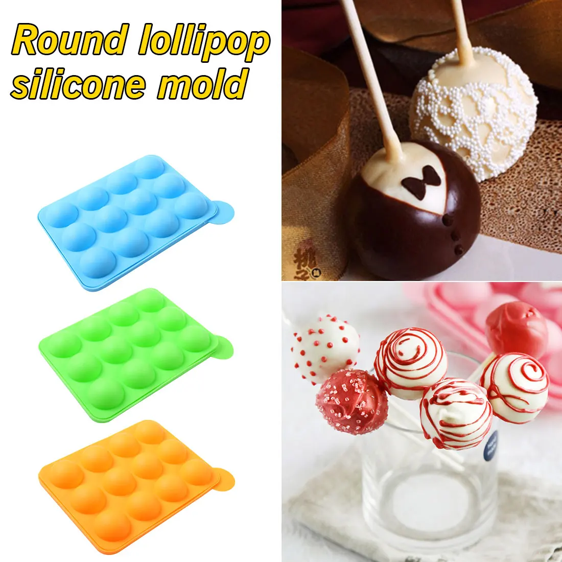 Cake Decorating Silicone Cookie Cake Pop Mold Cupcake with 12 Holes Stick Chocolate Soap Mold DIY Lollipop Sticks Baking Tray
Cake Decorating Silicone Cookie Cake Pop Mold Cupcake with 12 Holes Stick Chocolate Soap Mold DIY Lollipop Sticks Baking Tray