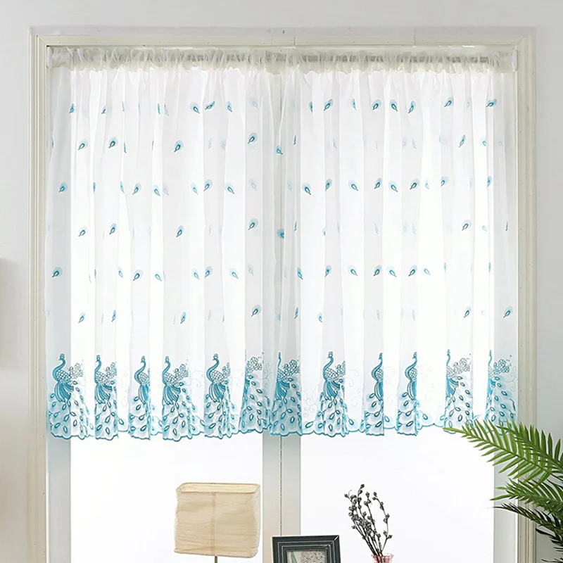 European Peacocks Embroidered Romantic Sweet Lace Home Garden Screens Half Coffee Curtain Kitchen Dust-proof Curtains
European Peacocks Embroidered Romantic Sweet Lace Home Garden Screens Half Coffee Curtain Kitchen Dust-proof Curtains