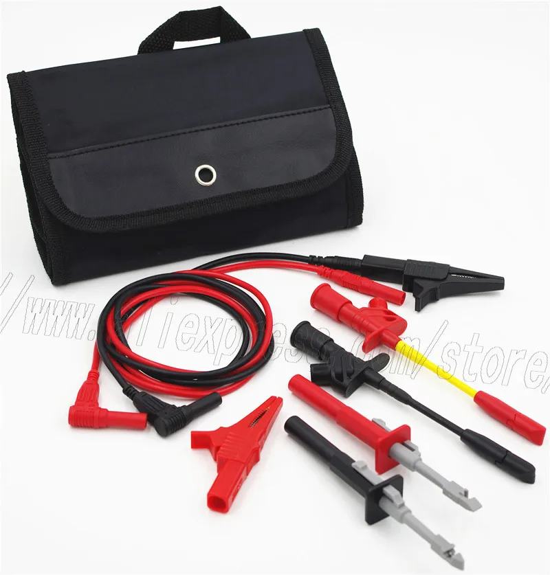 Insulation 4mm Banana lead wire kit test hook /clip spring test probe crocodile clip test leads for multimeter
Insulation 4mm Banana lead wire kit test hook /clip spring test probe crocodile clip test leads for multimeter