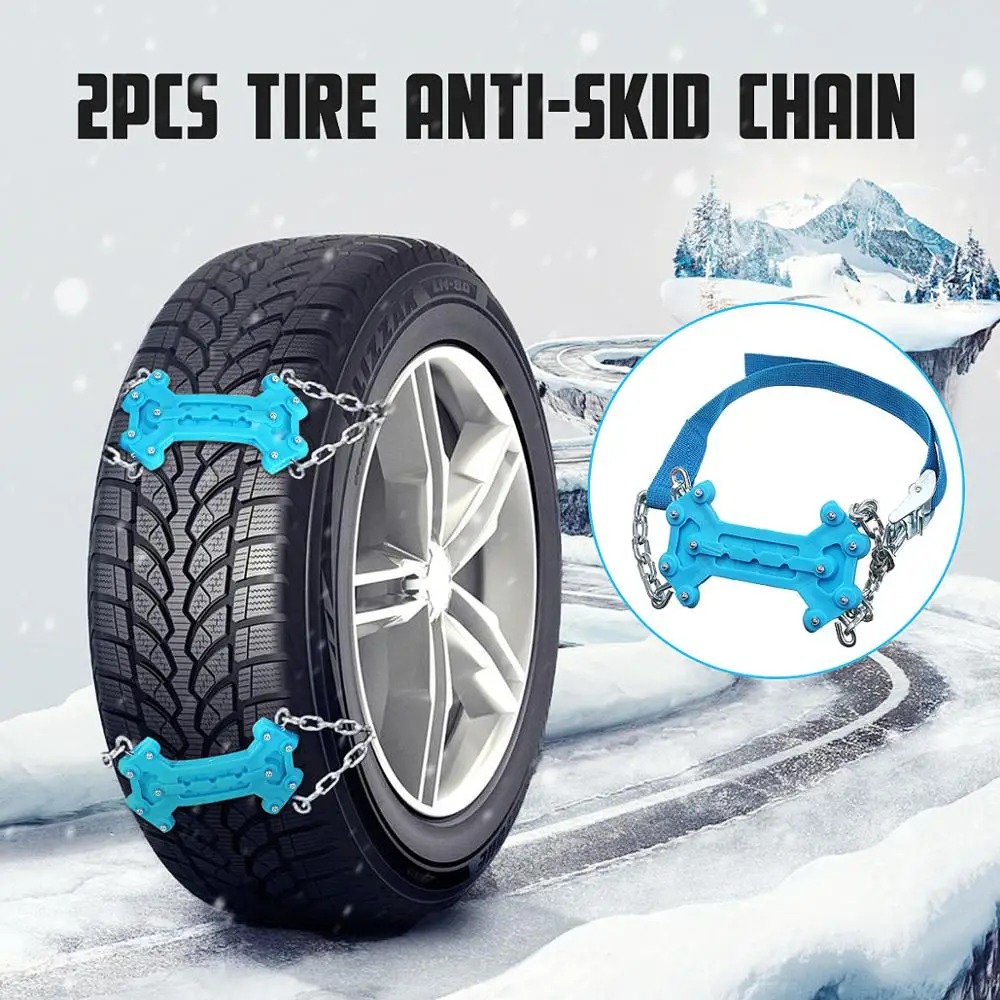 2PCS Adjustable Universal Car Mud Anti Slip Snow Chains Tyre Belt Tire Wheel Emergency Strap Vehicles Car Belt Rubber Nylon
2PCS Adjustable Universal Car Mud Anti Slip Snow Chains Tyre Belt Tire Wheel Emergency Strap Vehicles Car Belt Rubber Nylon