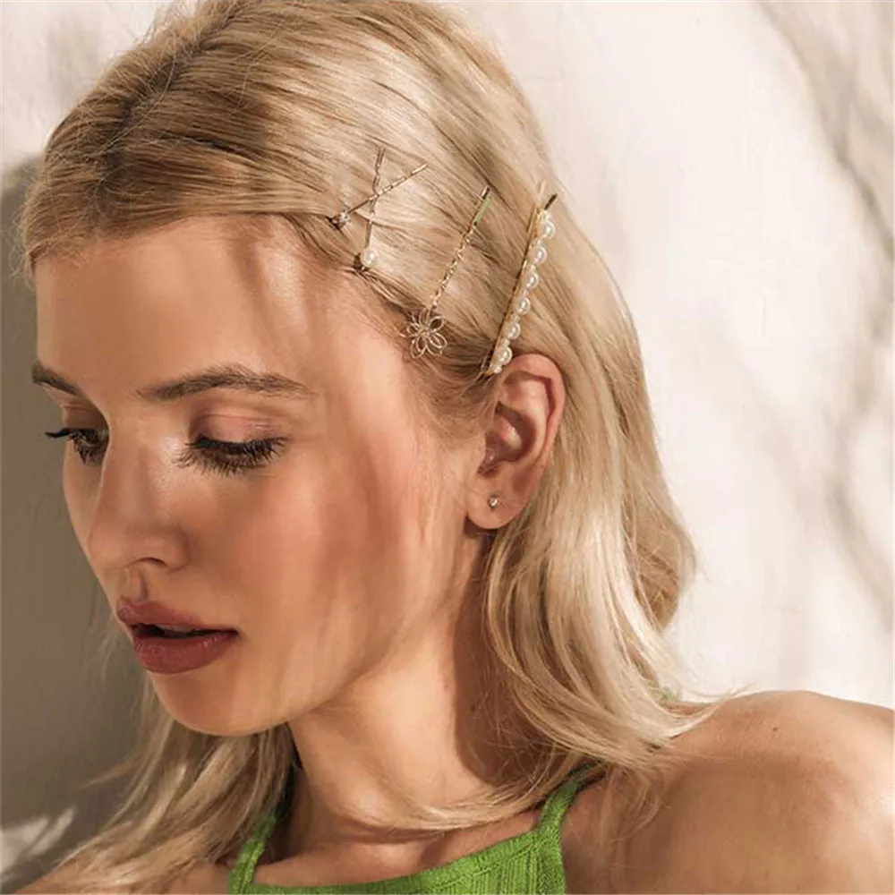 1 SET Metal Minimalist Hair Accessories Geometric Irregular Gold Color Hair Clip Imitiation Pearl Hairpin Barrettes Hairgrip
1 SET Metal Minimalist Hair Accessories Geometric Irregular Gold Color Hair Clip Imitiation Pearl Hairpin Barrettes Hairgrip