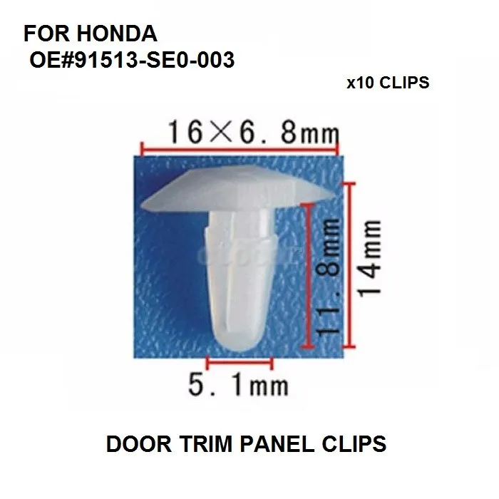 x10pcs Fastener Rivet For Honda / Universal Hood Acura Seal Retainer Clips 91513-SE0-003
x10pcs Fastener Rivet For Honda / Universal Hood Acura Seal Retainer Clips 91513-SE0-003