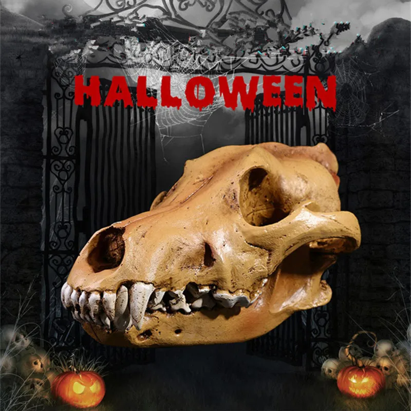 Halloween Home Decoration Accessories Resin Wolf Skull Sculpture Party Table Decoration Accessories Horror Wolf Skeleton Statue
Halloween Home Decoration Accessories Resin Wolf Skull Sculpture Party Table Decoration Accessories Horror Wolf Skeleton Statue