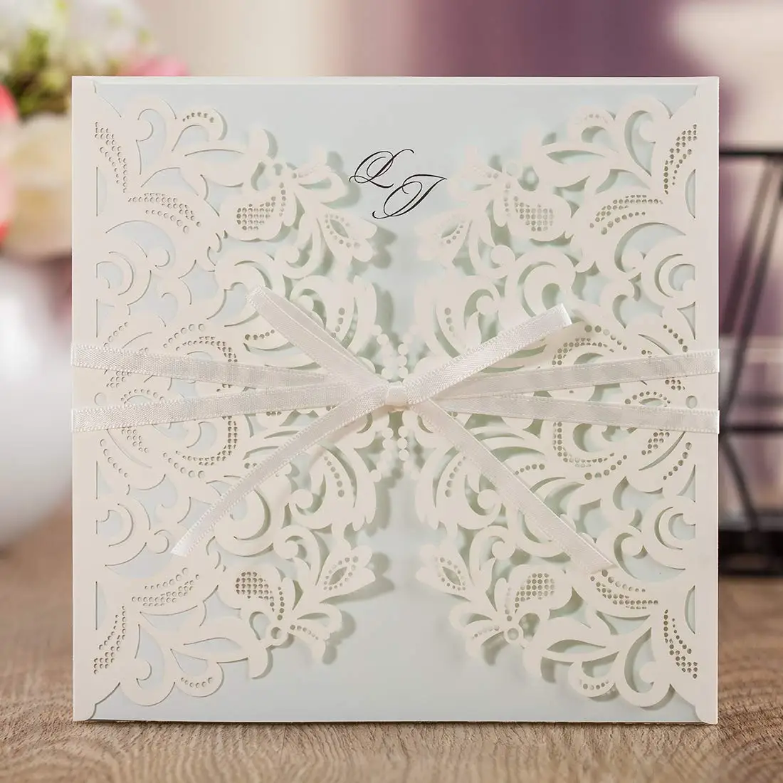 White Wedding Invitation 100Pcs with Envelopes, Square Laser Cut Birthday Invites with Mint Insert, for Baby Shower Quinceanera
White Wedding Invitation 100Pcs with Envelopes, Square Laser Cut Birthday Invites with Mint Insert, for Baby Shower Quinceanera