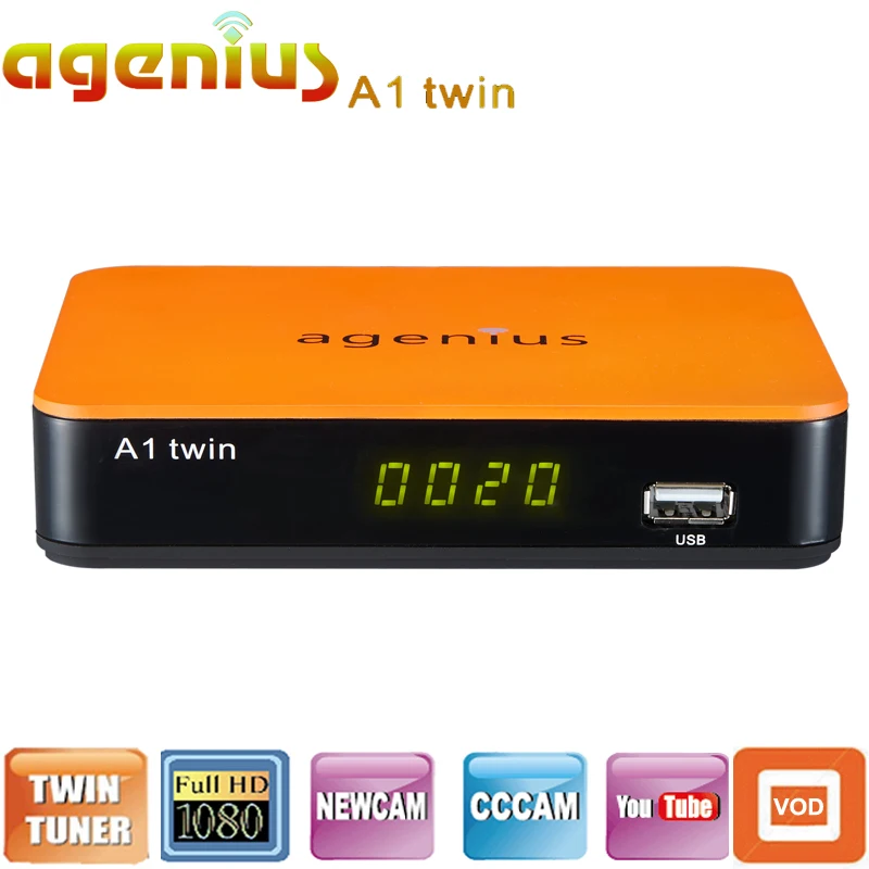 Agenius A1 twin Digital Satellite Receiver ACM Support IKS SKS ACM/VCM/CCM IPTV VOD with LAN Wifi for South America
Agenius A1 twin Digital Satellite Receiver ACM Support IKS SKS ACM/VCM/CCM IPTV VOD with LAN Wifi for South America