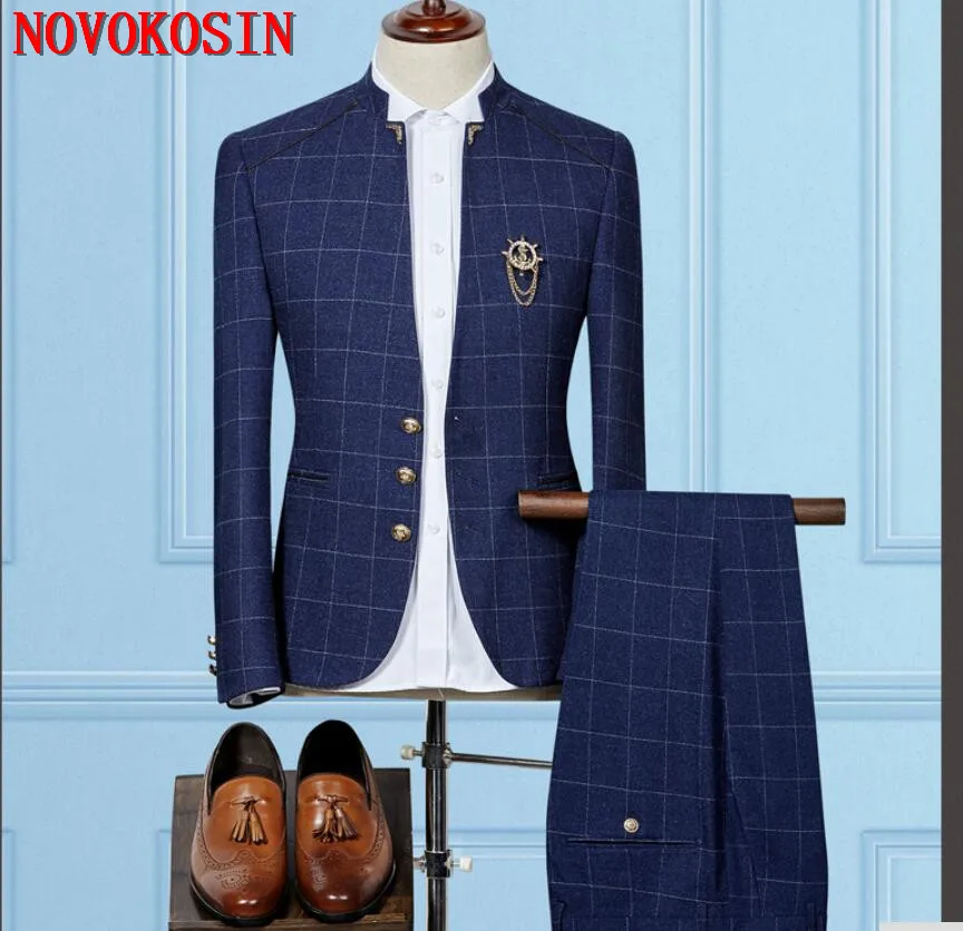 2019 Standard Collar Classic Men Suit Blazers Retro Gentleman Style Groom Wear Tailor Made Slim Fit Wedding Suits For Men
2019 Standard Collar Classic Men Suit Blazers Retro Gentleman Style Groom Wear Tailor Made Slim Fit Wedding Suits For Men