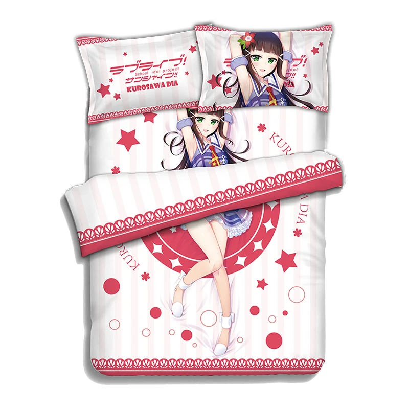 Anime Cartoon LoveLive Sunshine Kurosawa Dia Quilt Cover Soft Printed Bedding Set With Pillow Cases Bed Sheet Duvet Cover Set
Anime Cartoon LoveLive Sunshine Kurosawa Dia Quilt Cover Soft Printed Bedding Set With Pillow Cases Bed Sheet Duvet Cover Set
