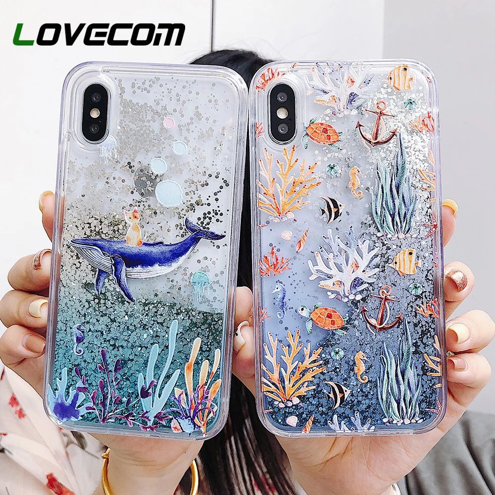 LOVECOM Phone Cases For iPhone 6 6S 7 8 Plus X XS Underwater World Animal Soft Edge Protective Quicksand Back Cover Coque Gift
LOVECOM Phone Cases For iPhone 6 6S 7 8 Plus X XS Underwater World Animal Soft Edge Protective Quicksand Back Cover Coque Gift