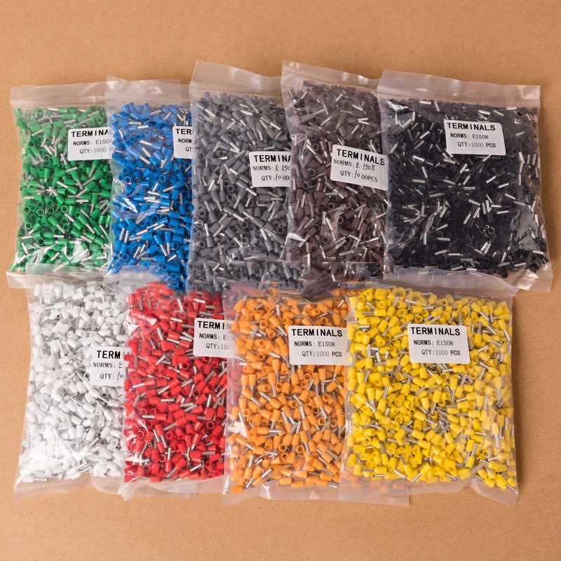 1000pcs VE508 22AWG Copper Crimp Connector Insulated Cord Pin End Terminal Ferrules kit set Wire terminals connector
1000pcs VE508 22AWG Copper Crimp Connector Insulated Cord Pin End Terminal Ferrules kit set Wire terminals connector