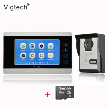 Vigtech7 inch LCD Video Doorbell Door phone Record Intercom System Infrared Night Vision Camera 8GB TF Card FREE SHIPPING
Vigtech7 inch LCD Video Doorbell Door phone Record Intercom System Infrared Night Vision Camera 8GB TF Card FREE SHIPPING