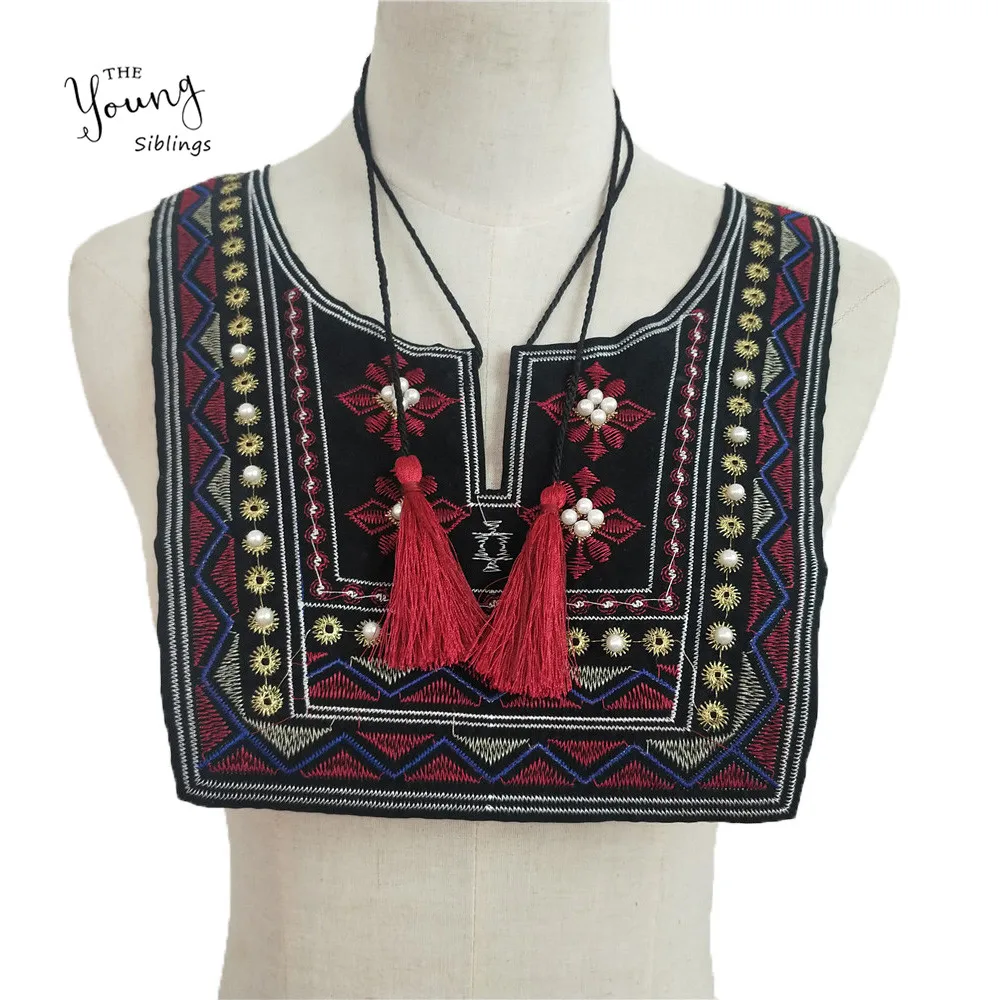 Hot sale Ethnic style Embroidery Fabric Lace Applique Neckline neck Collar DIY Sewing Accessories Clothing decoration Supplies
Hot sale Ethnic style Embroidery Fabric Lace Applique Neckline neck Collar DIY Sewing Accessories Clothing decoration Supplies