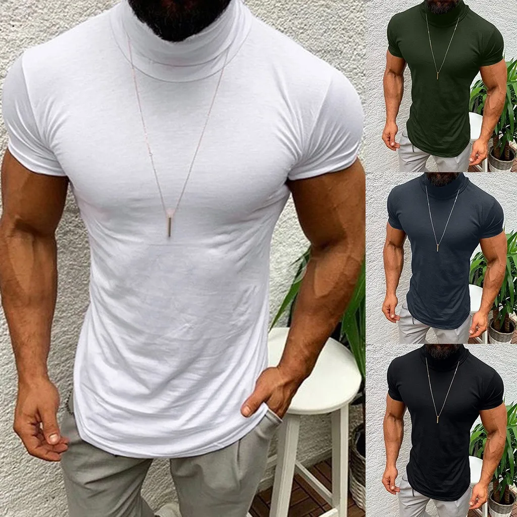 Men t shirt harajuku slim Solid Color Short Sleeve Turtleneck Tops camisetas hombre stranger things Shirts gym top for 2019
Men t shirt harajuku slim Solid Color Short Sleeve Turtleneck Tops camisetas hombre stranger things Shirts gym top for 2019