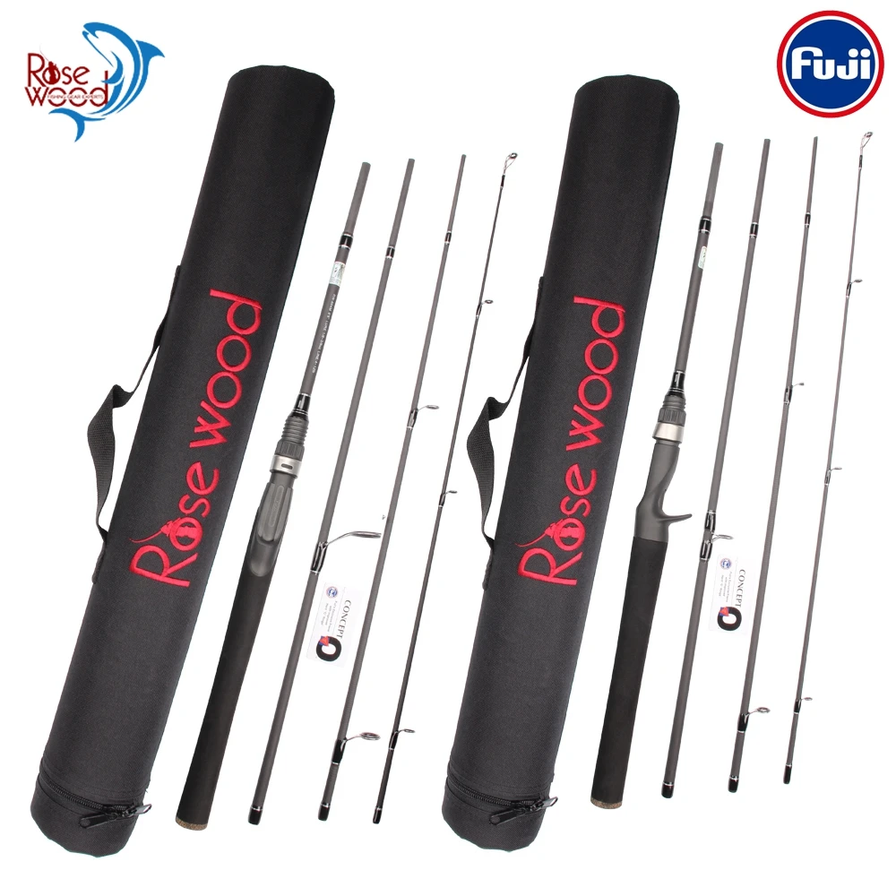 RoseWood Fuji Lure Fishing Rod 6'6'' 198cm 4 Sections Carbon Fiber Spinning/casting Travel Rod 4-12lb Fishing Tackle
RoseWood Fuji Lure Fishing Rod 6'6'' 198cm 4 Sections Carbon Fiber Spinning/casting Travel Rod 4-12lb Fishing Tackle