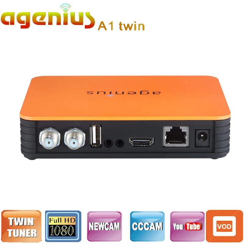 Agenius A1 twin Twin Tuner Satellite Receiver IKS SKS ACM IPTV M3U H.265 NEWCAM CCCAM POWERVU for South America
Agenius A1 twin Twin Tuner Satellite Receiver IKS SKS ACM IPTV M3U H.265 NEWCAM CCCAM POWERVU for South America