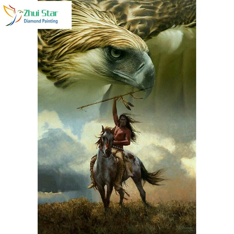 Zhui star 5d diy Diamond embroidery Indian warrior diamond painting Cross Stitch full square drill Rhinestone mosaic home
Zhui star 5d diy Diamond embroidery Indian warrior diamond painting Cross Stitch full square drill Rhinestone mosaic home