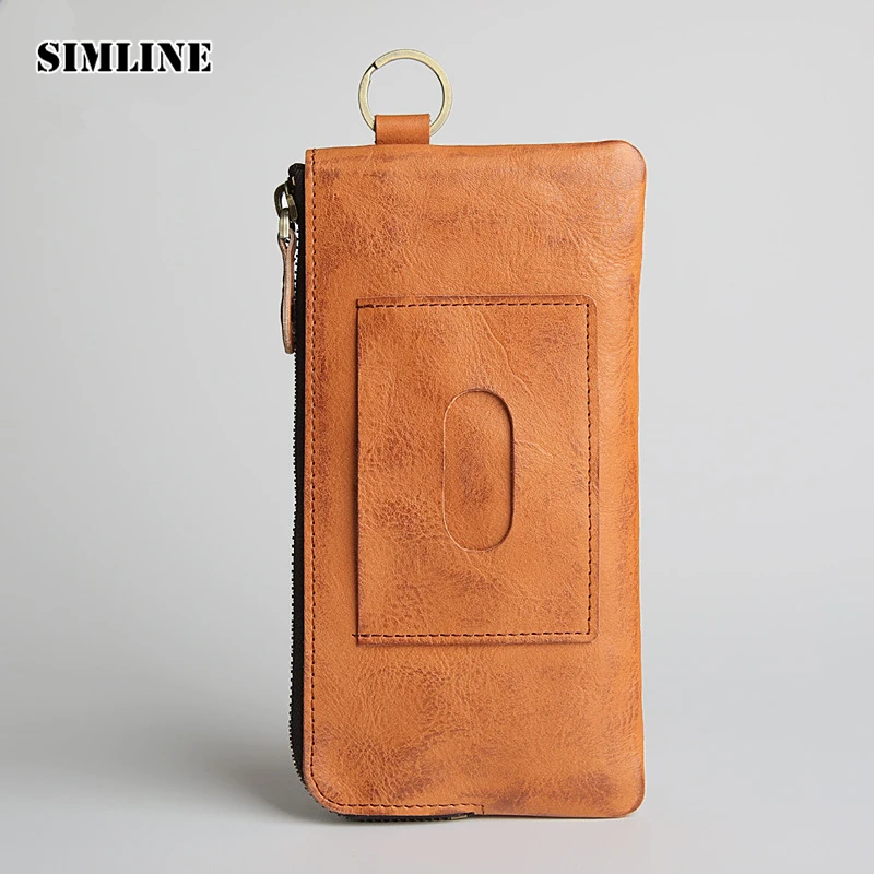 SIMLINE Brand Design Genuine Leather Men Wallet Cowhide Male Vintage Long Slim Zipper Wallets Coin Purse Card Holder Clutch Bag
SIMLINE Brand Design Genuine Leather Men Wallet Cowhide Male Vintage Long Slim Zipper Wallets Coin Purse Card Holder Clutch Bag