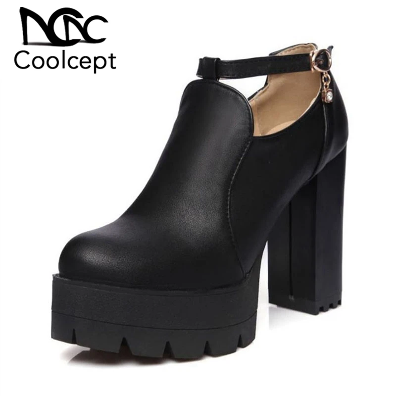 Coolcept Office Lady High Heel Shoes Women Platform Thick Heel Ankle Strap Pumps Sexy Dress Working Women Footwears Size 34-43
Coolcept Office Lady High Heel Shoes Women Platform Thick Heel Ankle Strap Pumps Sexy Dress Working Women Footwears Size 34-43