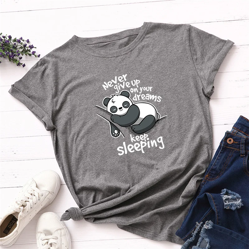 Plus Size S-5XL New Women Cotton Panda T shirts Summer Printed T-shirt Letter Print T Shirt O Neck Short Sleeve T-Shirt Tops
Plus Size S-5XL New Women Cotton Panda T shirts Summer Printed T-shirt Letter Print T Shirt O Neck Short Sleeve T-Shirt Tops