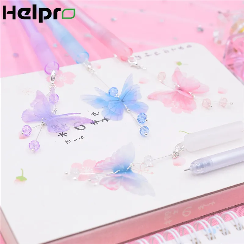 Helpro 1PC Kawaii Cute Cartoon Gel Pen Butterfly Pendant Pink Girl Writing Pen School Stationery Gifts Supplies 0.5 mm Black Ink
Helpro 1PC Kawaii Cute Cartoon Gel Pen Butterfly Pendant Pink Girl Writing Pen School Stationery Gifts Supplies 0.5 mm Black Ink