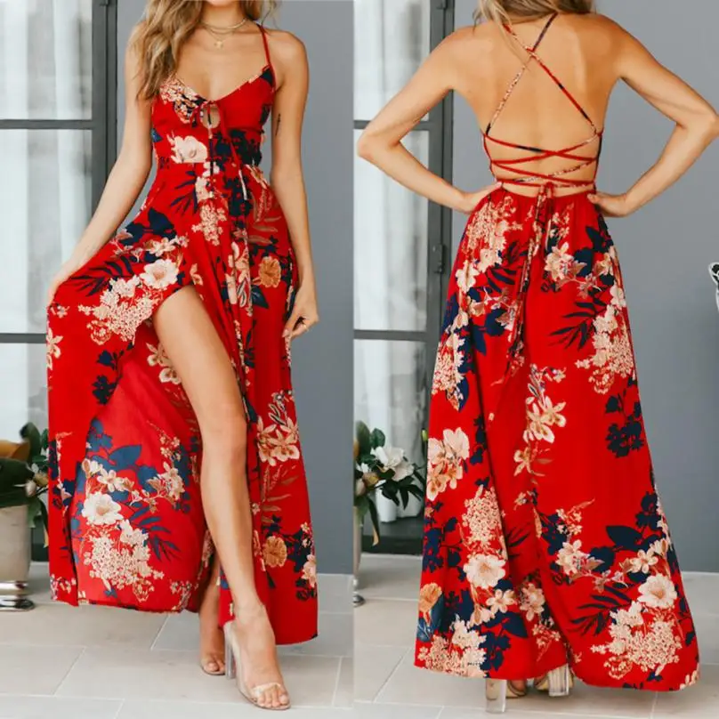 KANCOOLD dress new high quality Floral Print Cross Strap High Waist Split Dress Casual Sleeveless Sling dress women AP25
KANCOOLD dress new high quality Floral Print Cross Strap High Waist Split Dress Casual Sleeveless Sling dress women AP25
