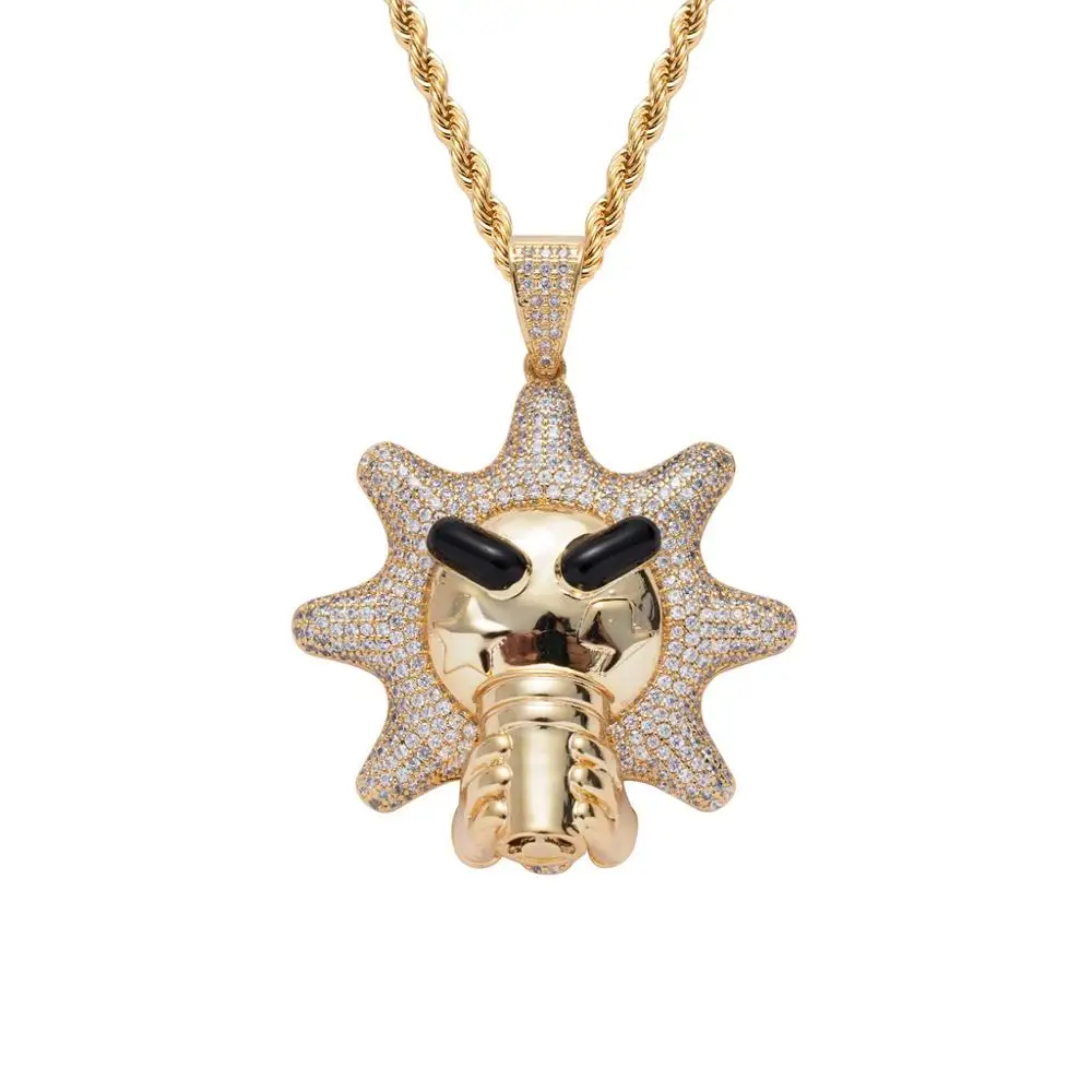 Hip Hop Micro Paved AAA Cubic Zirconia Bling Ice Out Drinking Water Sun Pendants Necklace for Men Rapper Jewelry Gold Silver
Hip Hop Micro Paved AAA Cubic Zirconia Bling Ice Out Drinking Water Sun Pendants Necklace for Men Rapper Jewelry Gold Silver