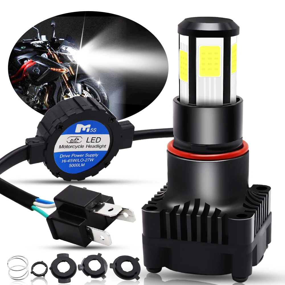H4 LED Headlight Motorcycle Light Hi-Lo Beam 25W 5000LM COB Chip Scooter Motorbike Moto Universal Front Headlamp Driving Light
H4 LED Headlight Motorcycle Light Hi-Lo Beam 25W 5000LM COB Chip Scooter Motorbike Moto Universal Front Headlamp Driving Light