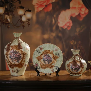 Luxury European style decoration decoration Home Furnishing three piece ceramic crafts decoration fashion gift room
Luxury European style decoration decoration Home Furnishing three piece ceramic crafts decoration fashion gift room