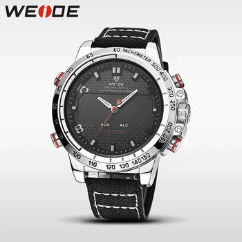 

WEIDE men watches 2017 luxury brand Famous Brand Sports Watch Men Digital Quartz Alarm nylon Strap relogio automatico masculin