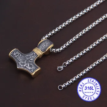 dropshipping stainless steel thor's hammer mjolnir pendant necklace viking scandinavian norse viking necklace Men gift
dropshipping stainless steel thor's hammer mjolnir pendant necklace viking scandinavian norse viking necklace Men gift