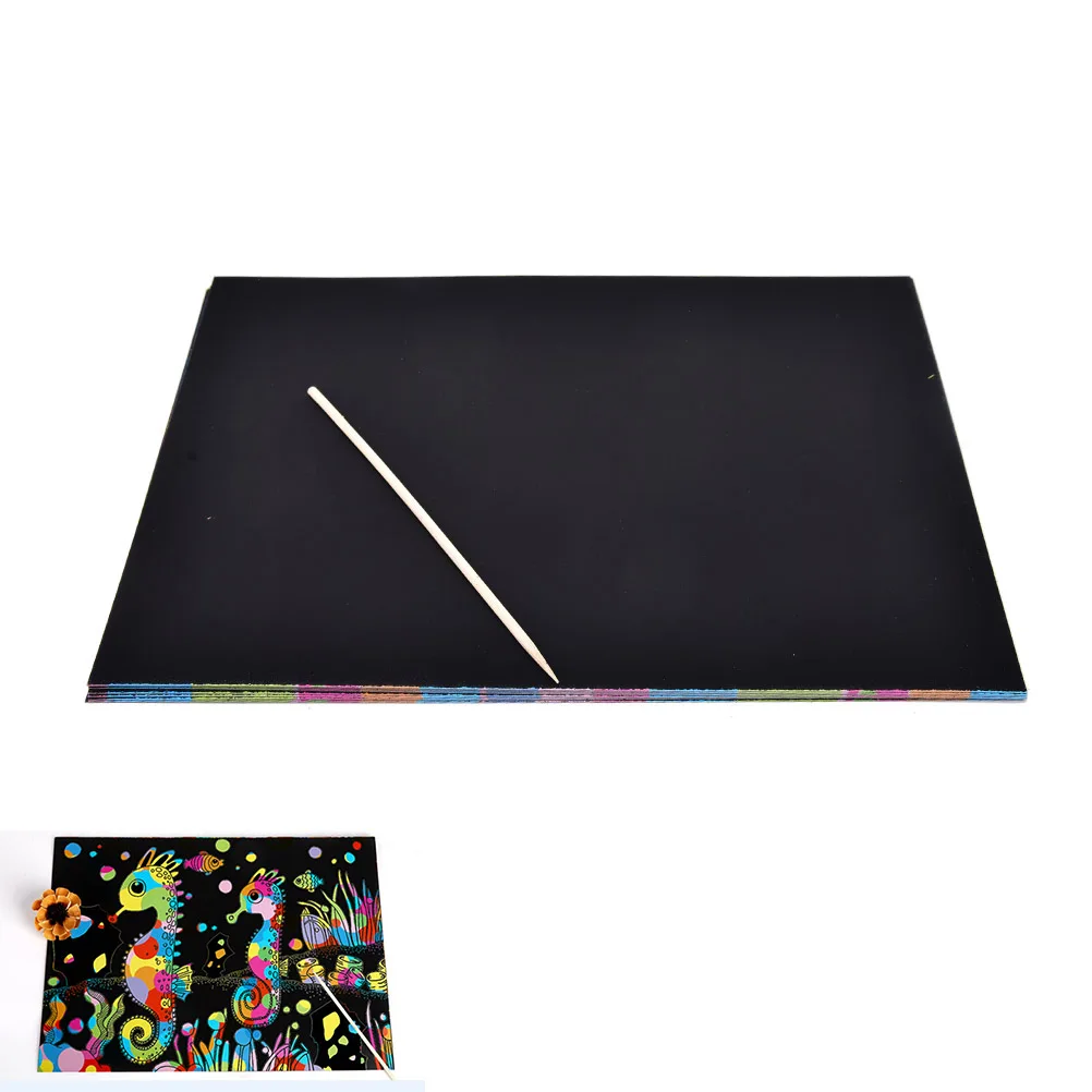 TOYZHIJIA Colourful Stencil Art Craft Rainbow scratchingEngraving Paper With Pen Drawing paper10 Sheets
TOYZHIJIA Colourful Stencil Art Craft Rainbow scratchingEngraving Paper With Pen Drawing paper10 Sheets
