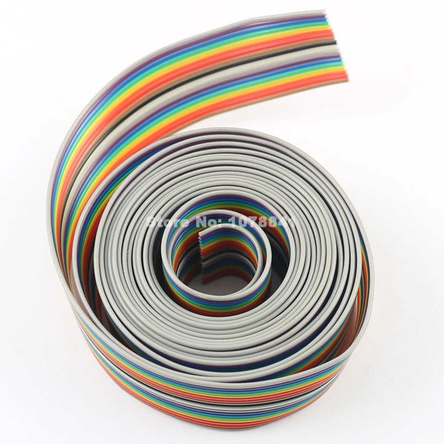 2M Meter / 6.6FT 1.27mm Pitch 18 Way Wire Conductor Rainbow Color IDC Flat Ribbon Cable For 2.54mm FC Connector
2M Meter / 6.6FT 1.27mm Pitch 18 Way Wire Conductor Rainbow Color IDC Flat Ribbon Cable For 2.54mm FC Connector