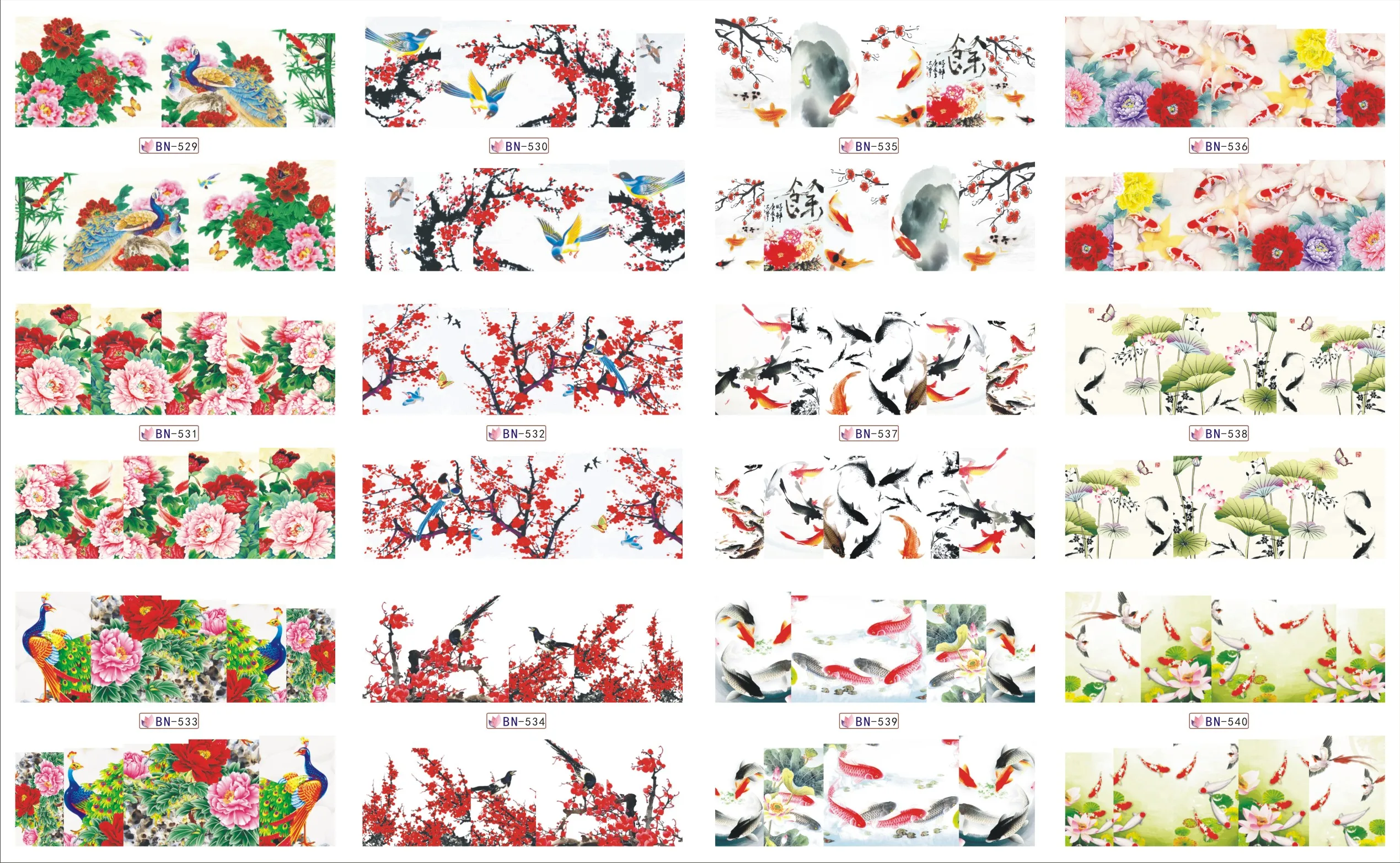 12 Sheets/Lot Nail BN529-540 Fish Lotus Full Cover Nail Art Water Sticker Decal For Nail Water (12 DESIGNS IN 1)
12 Sheets/Lot Nail BN529-540 Fish Lotus Full Cover Nail Art Water Sticker Decal For Nail Water (12 DESIGNS IN 1)