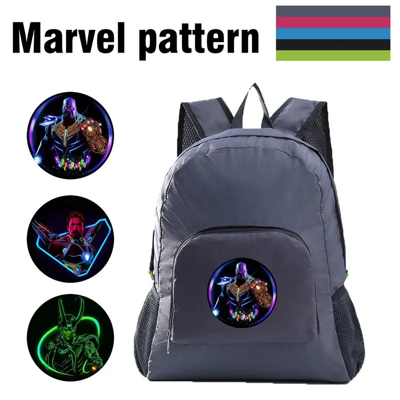 Thanos Loki Iron Man Avengers Marvel Portable Traveling Hiking Backpack Outdoor Nylon Foldable Bags Women Shoulder Bags A19525
Thanos Loki Iron Man Avengers Marvel Portable Traveling Hiking Backpack Outdoor Nylon Foldable Bags Women Shoulder Bags A19525