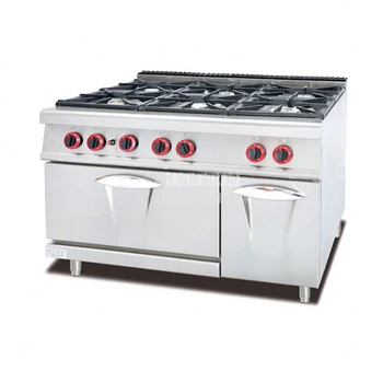 GH-997A Commercial Kitchen Equipment Cabinet 6-Burners Gas Cooking Range Industrial Combination Gas Oven Outdoor Stove Cooker 
GH-997A Commercial Kitchen Equipment Cabinet 6-Burners Gas Cooking Range Industrial Combination Gas Oven Outdoor Stove Cooker