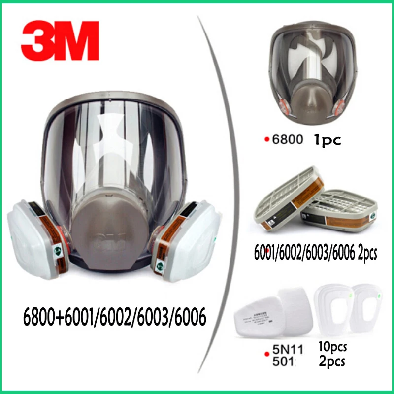 15 In 1 3M 6800 Painting Spray Gas Mask Organic Vapors Safety Respirator Full Facepiece Protection Welding Respirator
15 In 1 3M 6800 Painting Spray Gas Mask Organic Vapors Safety Respirator Full Facepiece Protection Welding Respirator