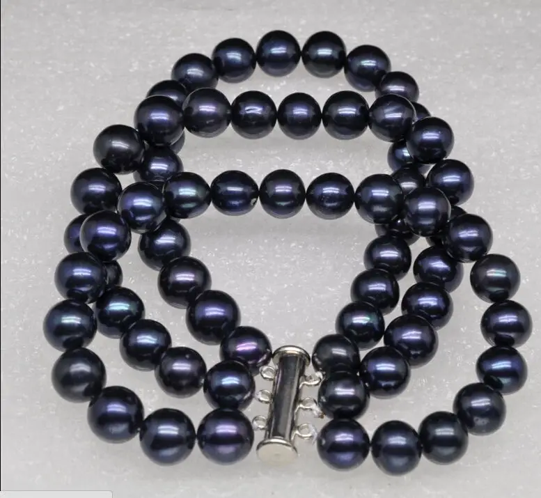 triple strands AAA 9-10mm natural south sea Genuine black pearl bracelet 7.5-8 r
triple strands AAA 9-10mm natural south sea Genuine black pearl bracelet 7.5-8 r