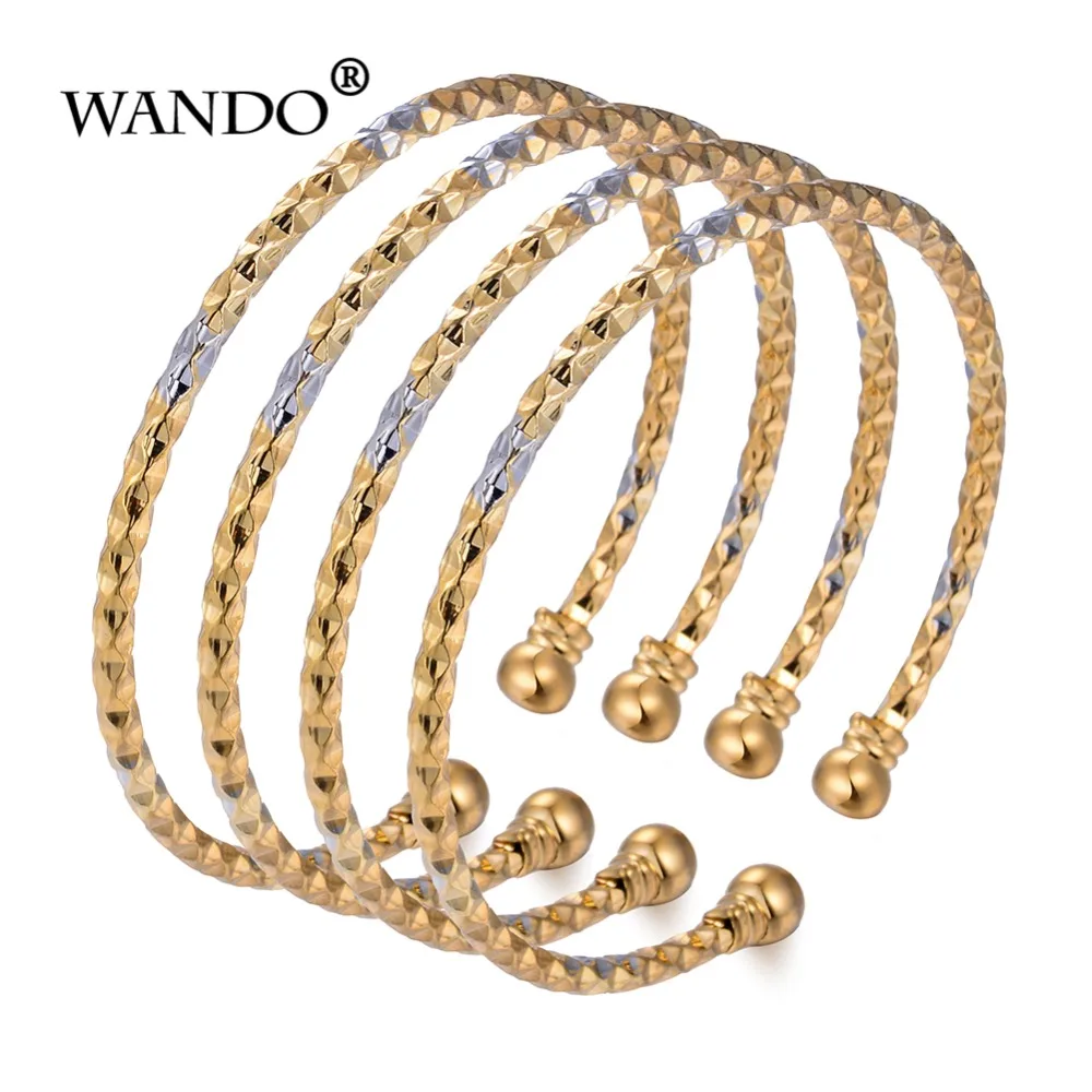 WANDO Trendy 4pcs/lot Trendy gold and silver bicolor bracelet bracelet Africa /France/Ethiopia/ jewelry for women bracele femme
WANDO Trendy 4pcs/lot Trendy gold and silver bicolor bracelet bracelet Africa /France/Ethiopia/ jewelry for women bracele femme