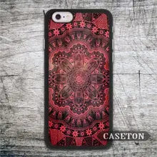 Red Floral Abstract Mandala Case For iPhone 7 6 6s Plus 5 5s SE 5c and For iPod 5 High Quality Phone Cover Wholesale