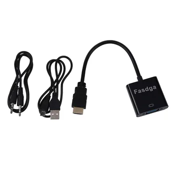 Fasdga 1080P HDMI to VGA With Audio Converter Adapter USB Power Video Cable Black
Fasdga 1080P HDMI to VGA With Audio Converter Adapter USB Power Video Cable Black